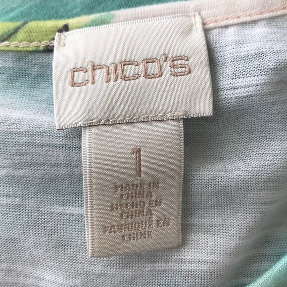 Chico's Beach Scene Blouse Top - Picture 10 of 12
